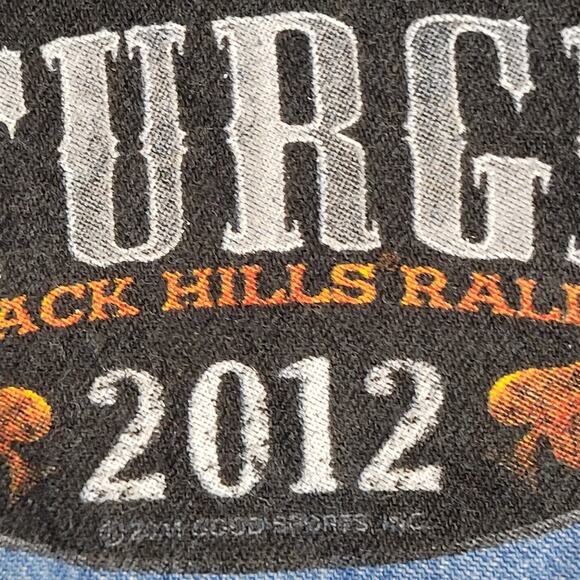 Sturgis Biker Denim Vest 2XL 26x32 Black Hills Rally 2012 - Picture 11 of 13